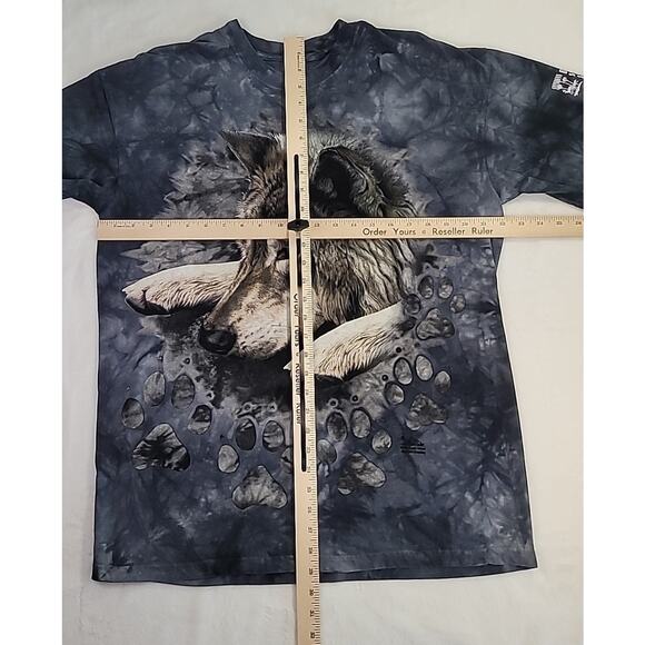Vintage 2002 The Mountain Wolf Tee | Gray Tie Dye | USA Made | Size Large - Picture 4 of 8